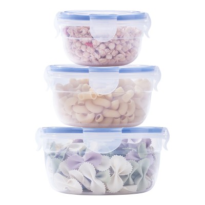 Mini/Large Cookies Round Shape Clear Plastic Food Container With Divider