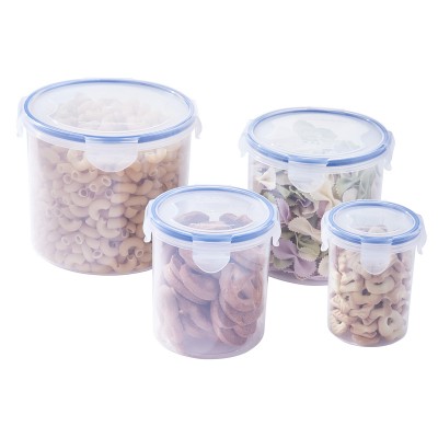 Food Use Cylindrical Airtight Clear Plastic Food Bottle Jar Storage Container