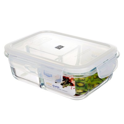 Whole Sale 3 Compartment Office Borosilicate Eco Friendly Fresh Glass Lunch Box