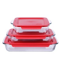 Rectangular Dishes Kitchen Cake Baking Pan Microwave Pyrex Bakeware Ovenware Set